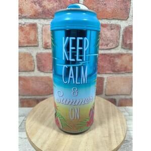 Cool Gear Insulated 16 oz Tumbler Can Tropical  Keep Calm & Summer ON Design
